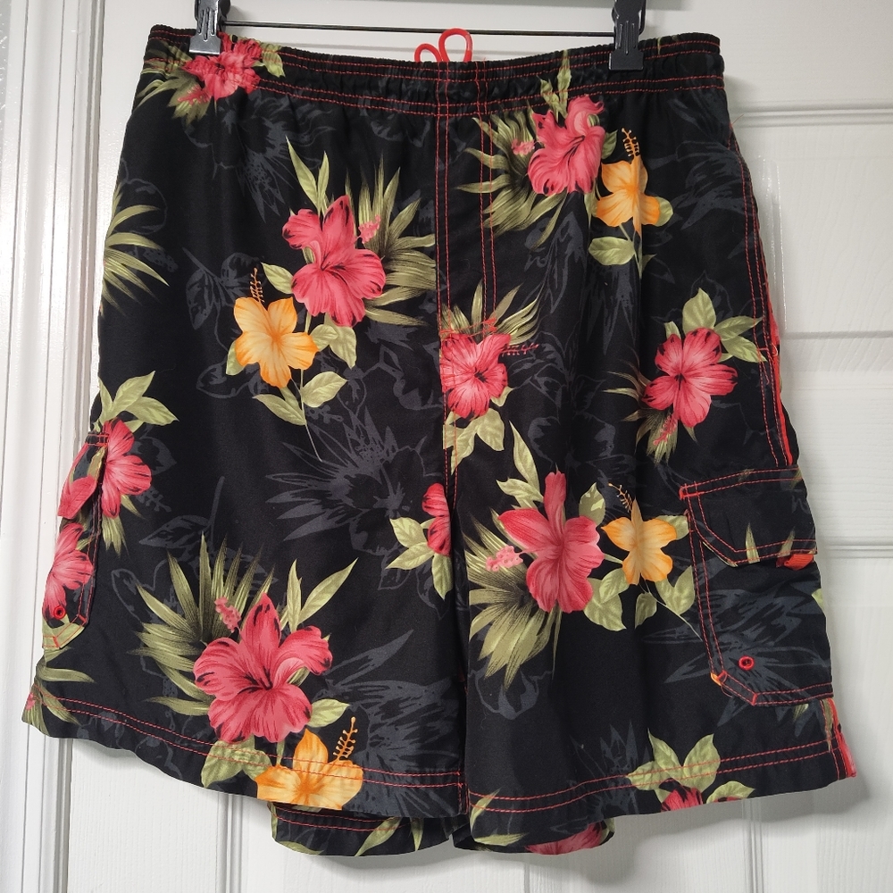 Men's Hawaiian Print Board shorts large